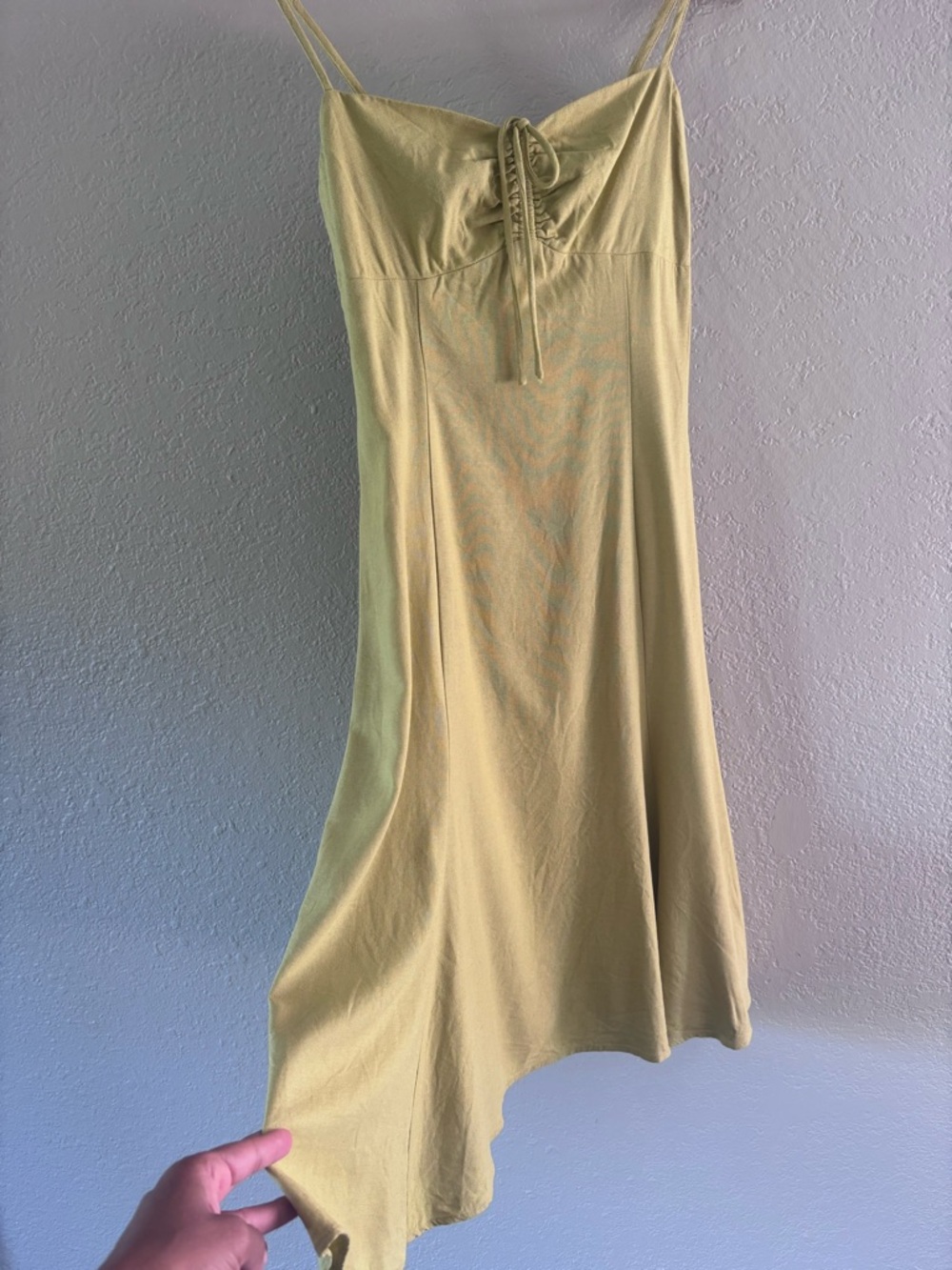 Love Bonito Linen Blend Midi Dress Sage Green Minimalist Slip Dress Size S - Picture 3 of 6